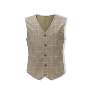 Wyatt windowpane checked vest