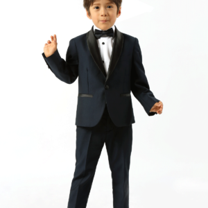 Max fine textured boys suit