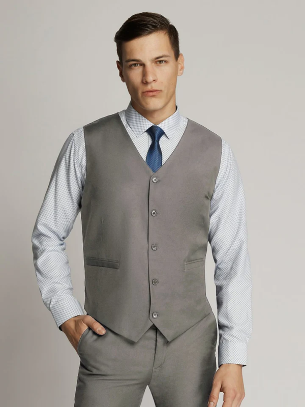 James fine twill plain vest - Image 5