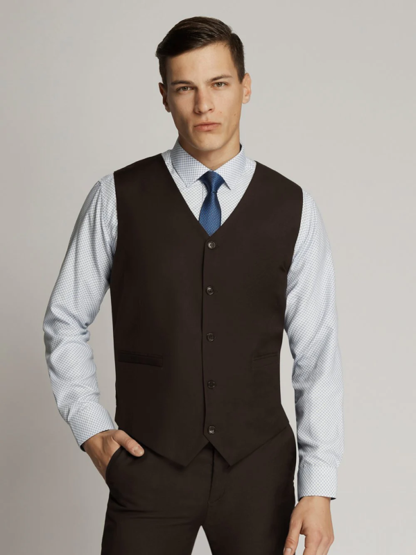 James fine twill plain vest - Image 3