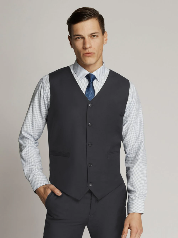 James fine twill plain vest - Image 2