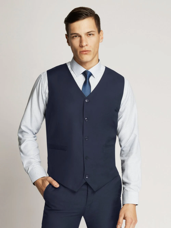 James fine twill plain vest