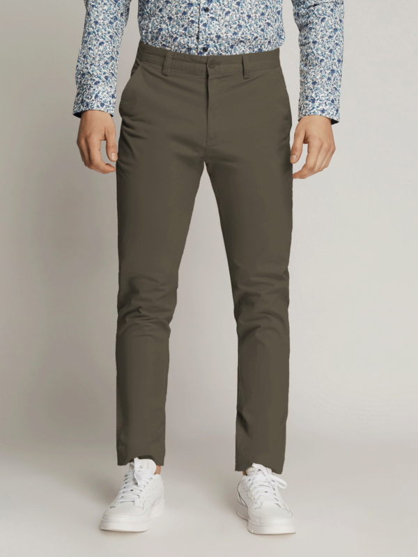 Ledger peach finish fine cotton drill slim fit chino