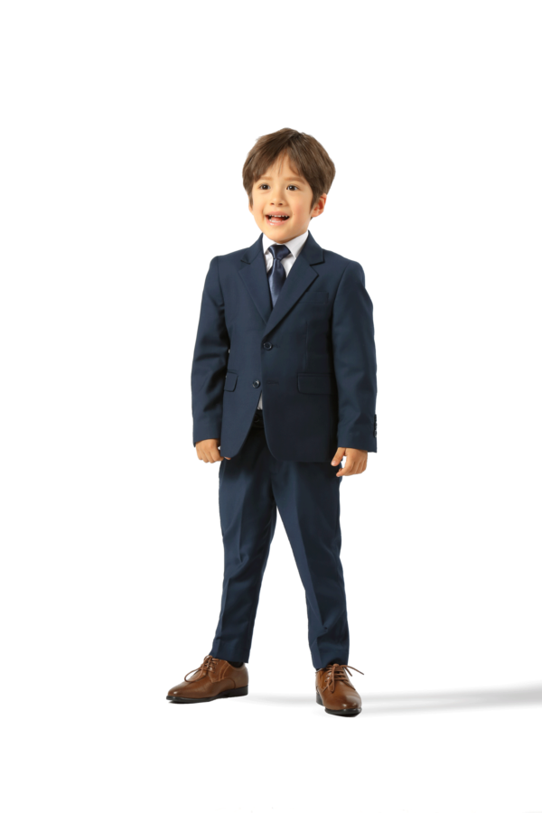 James fine twill plain boys suit - Image 4